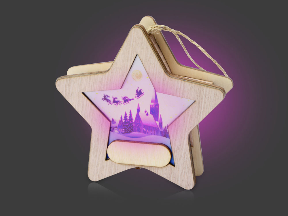 Подвеска с подсветкой, звезда-3