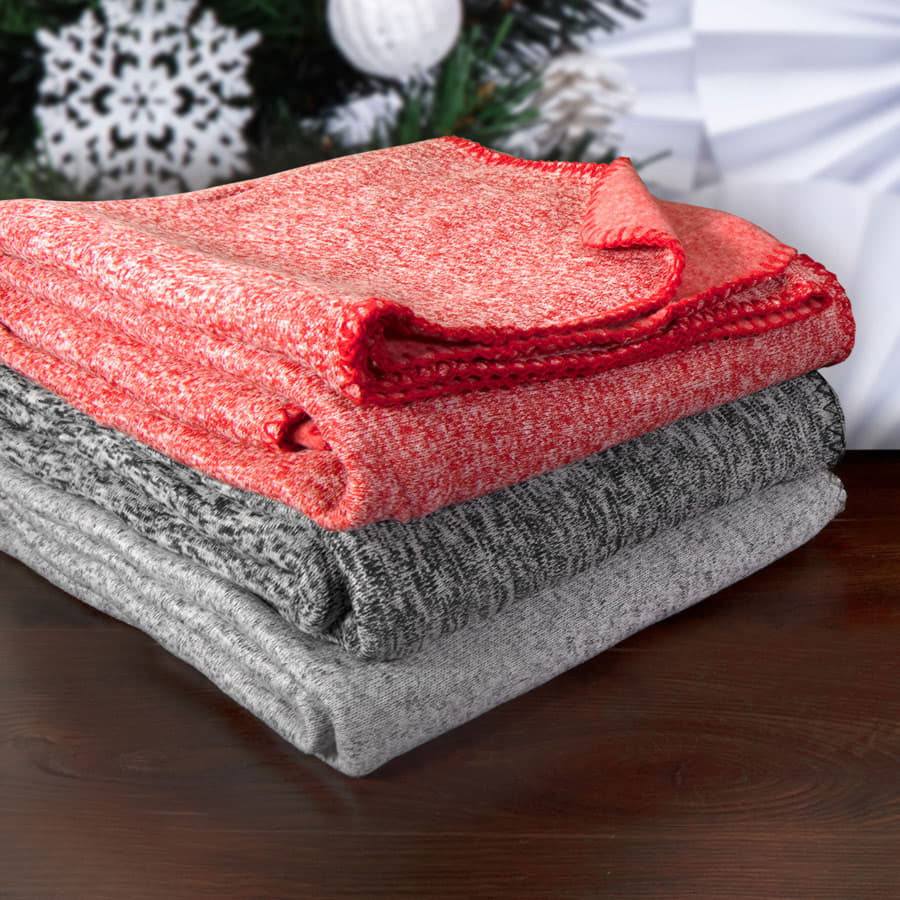 Плед YELIX, 120*160 см, флис 280 гр/м2, синий, белый-6