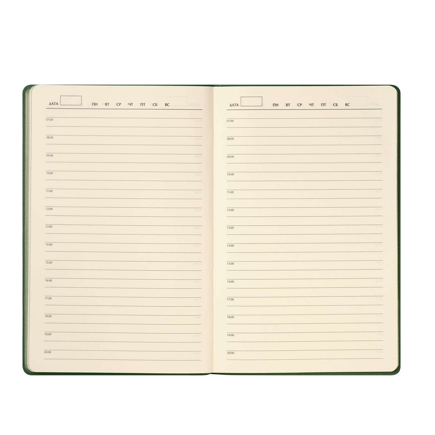 Ежедневник Rain недатированный, зеленый-9