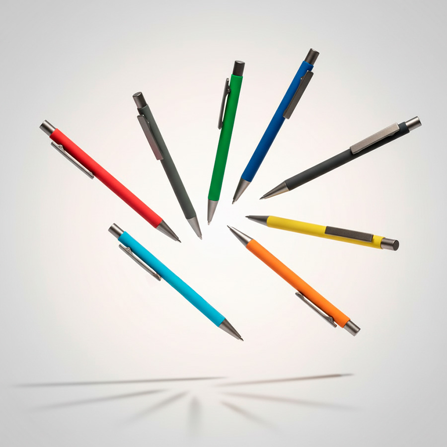 Ручка шариковая FACTOR, синий, серый-7