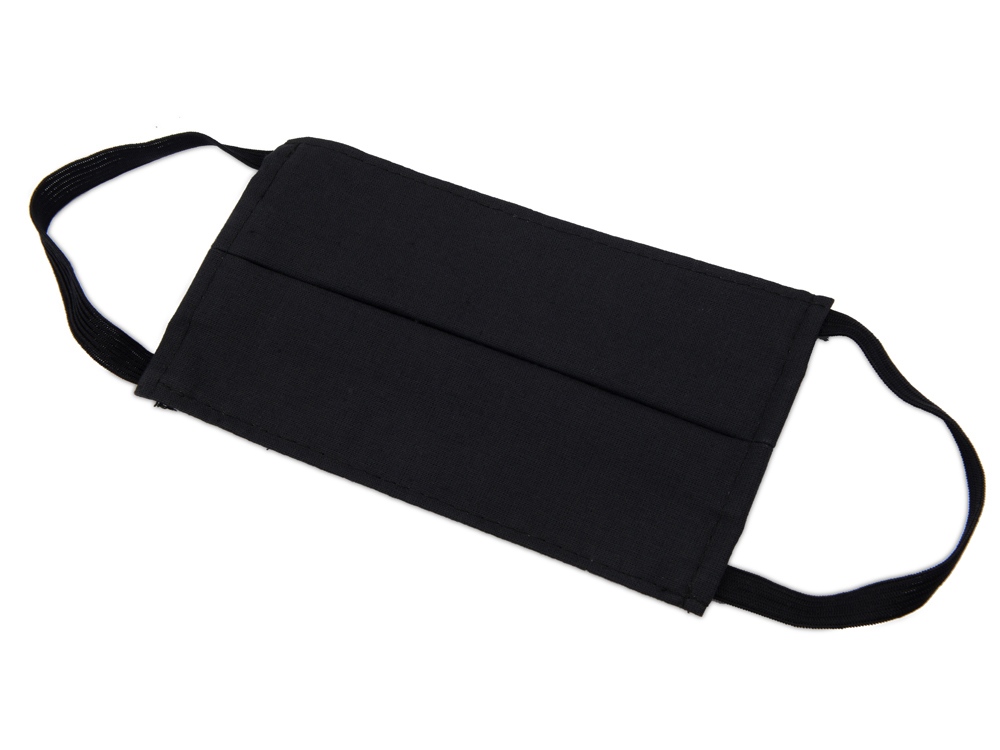 Маска для лица многоразовая из хлопка, черный-4