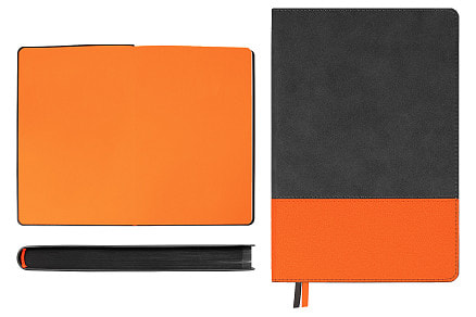Ежедневник Flexy Treviso Nuba Sand Color А5, Серый/Оранжевый-2