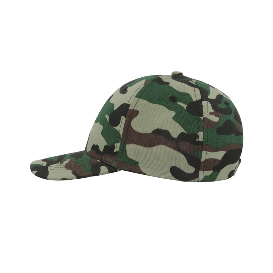 Бейсболка START SIX, 6 клиньев, застежка на липучке, зеленый камуфляж-3
