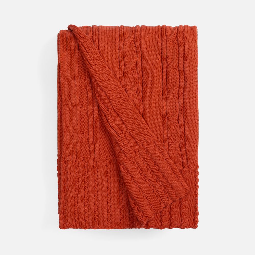 Плед Remitti, оранжевый (морковь)-1