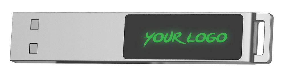 Флешка markBright с зеленой подсветкой, 16 Гб-2