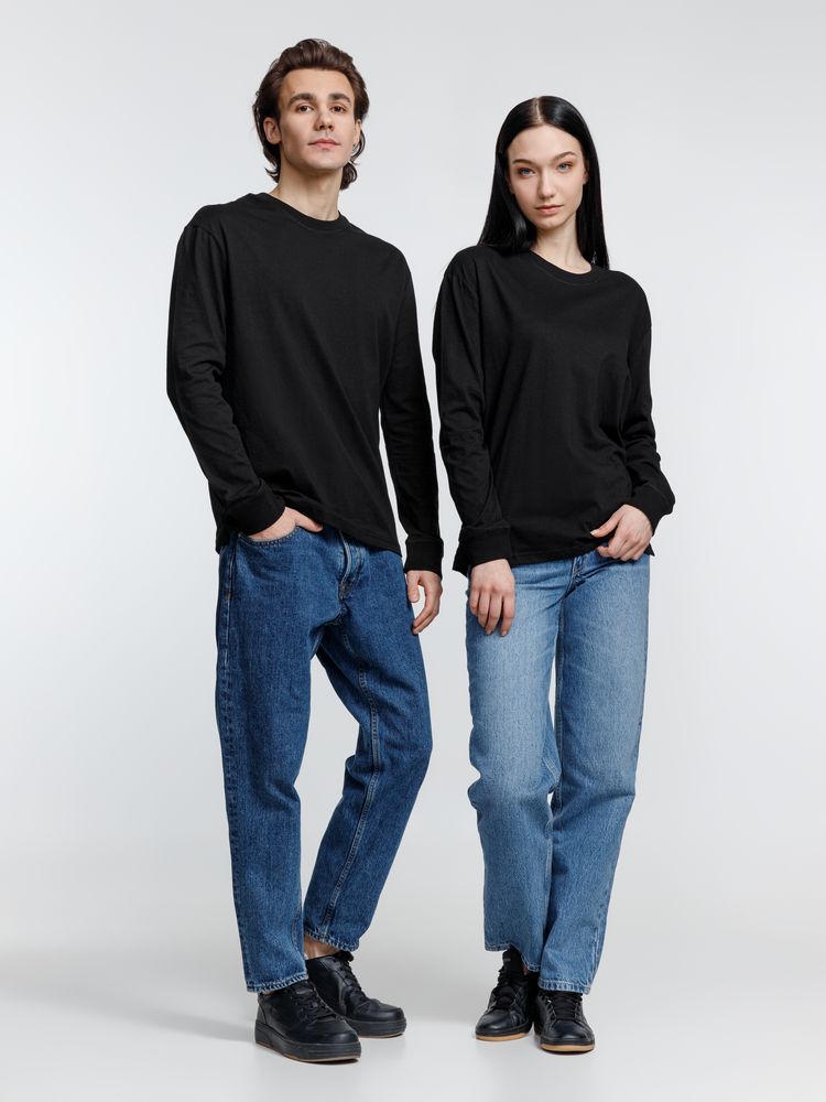 Футболка унисекс с длинным рукавом Pioneer LSL, черная-6