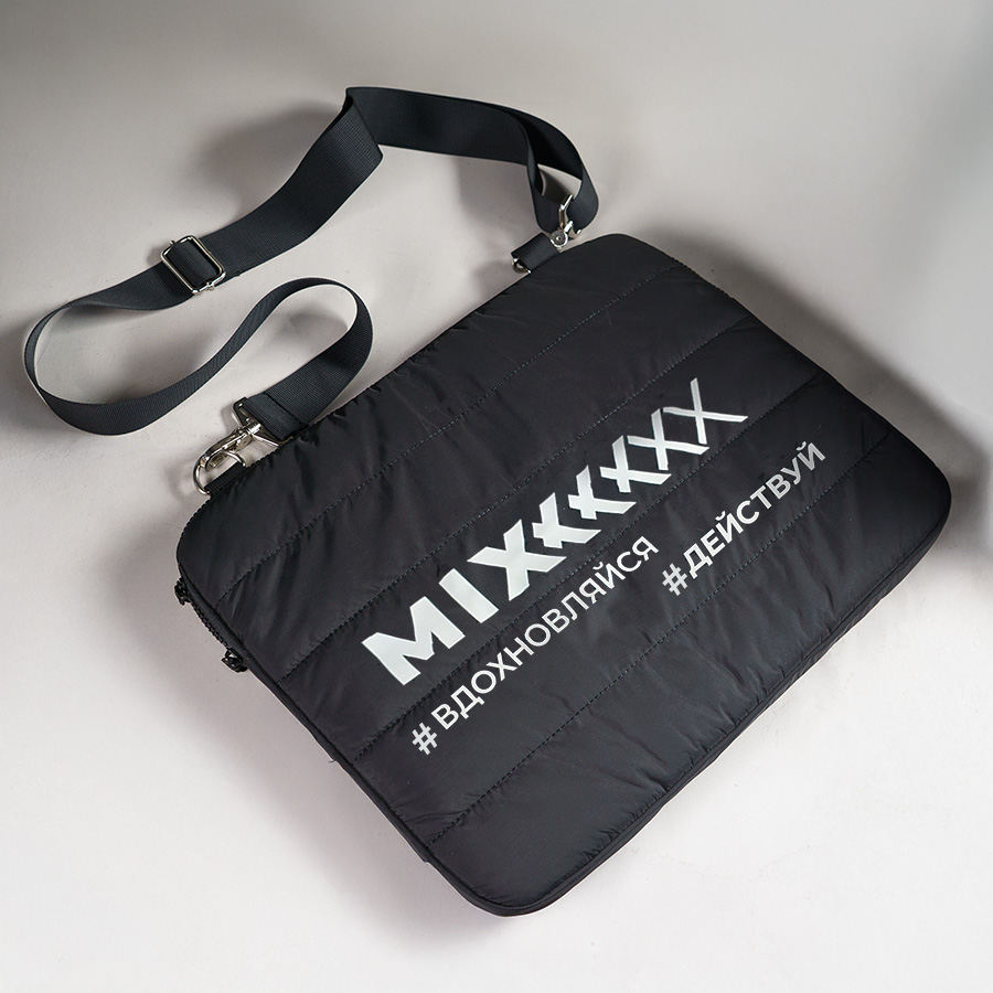 Конференц-сумка "MIX", чёрный, 38 х 30 х 1,5 см, 100% нейлон, черный-5