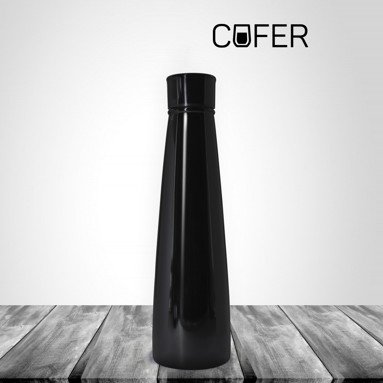 Термобутылка для напитков N-shape (черный)-0