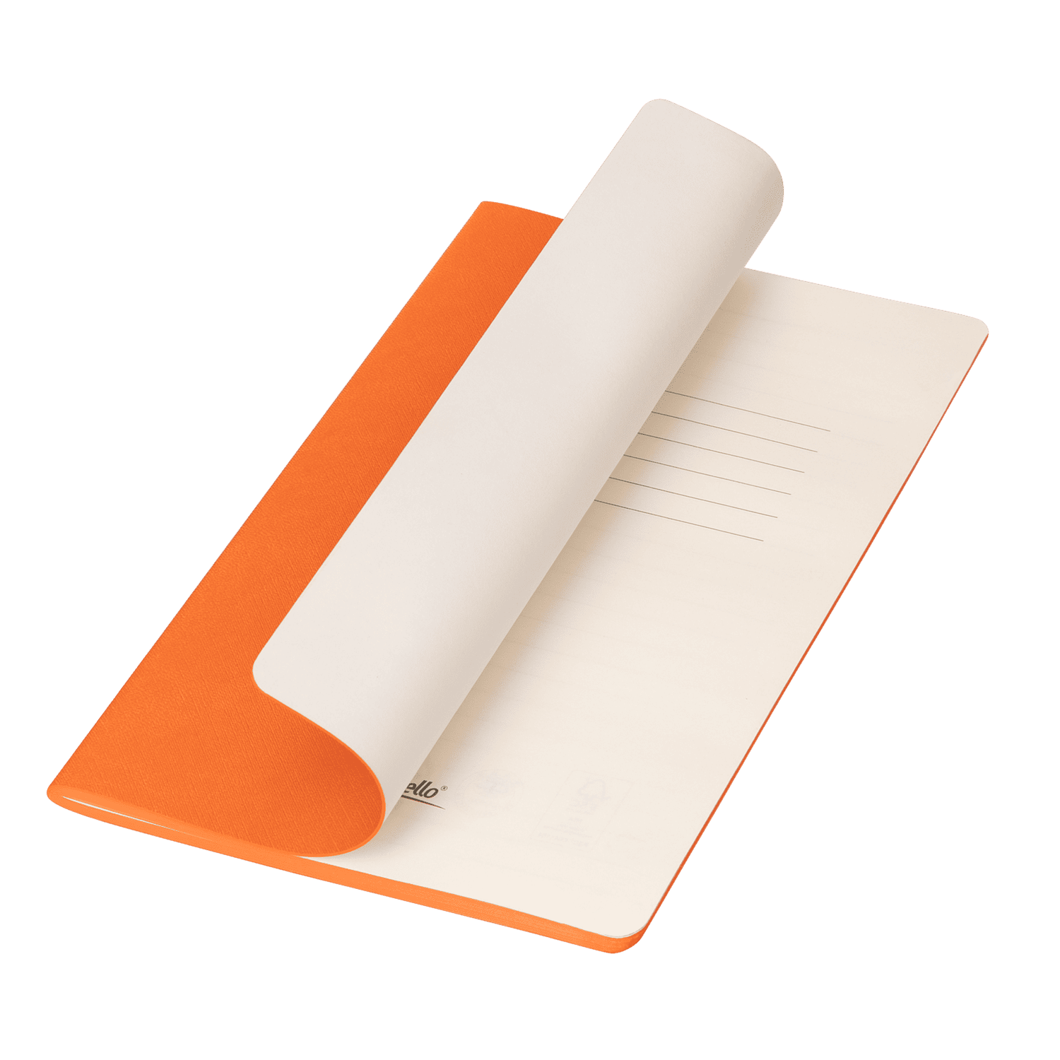 Блокнот Корса слим (Corsa slim), оранжевый-0