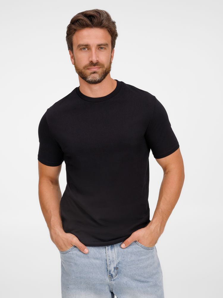 Футболка унисекс T-Bolka 180, черная-0