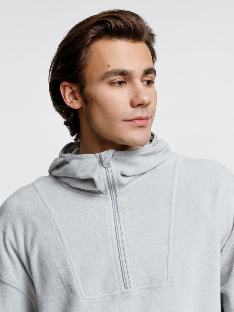 Анорак флисовый унисекс Fliska, светло-серый-4