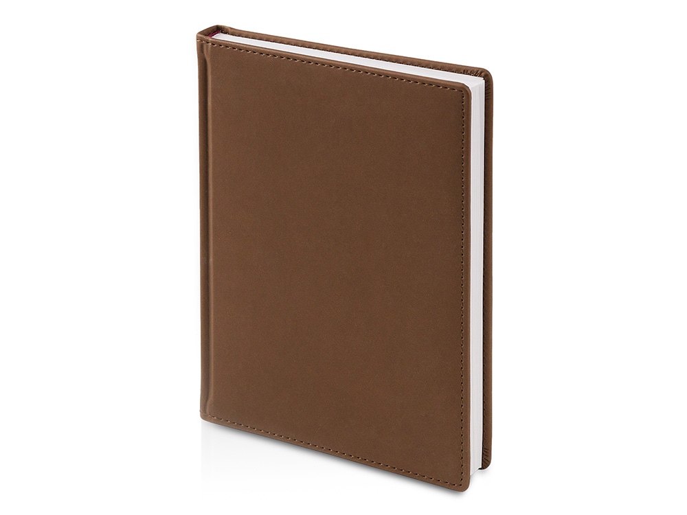 Ежедневник А5 датированный Velvet 2026, коричневый-0