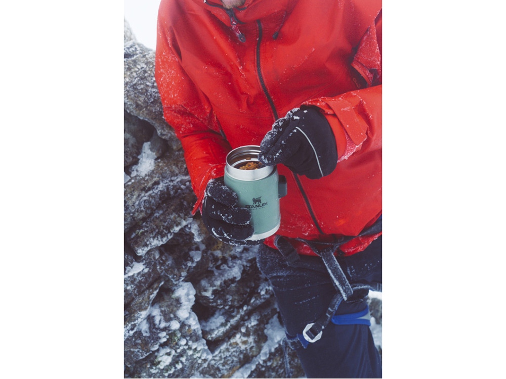 Банка для еды объемом 400 мл с ложкой-вилкой Stanley Legendary - черный матовый-4