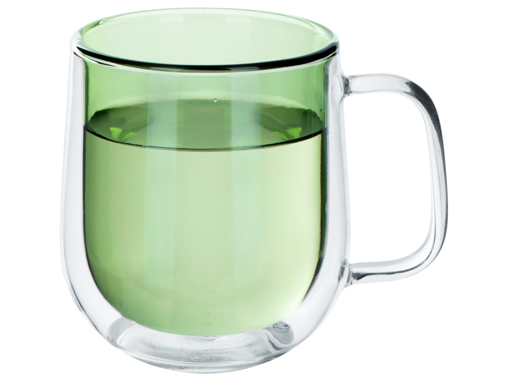 Цветная кружка Ubud с двойными стенками, зеленый-2