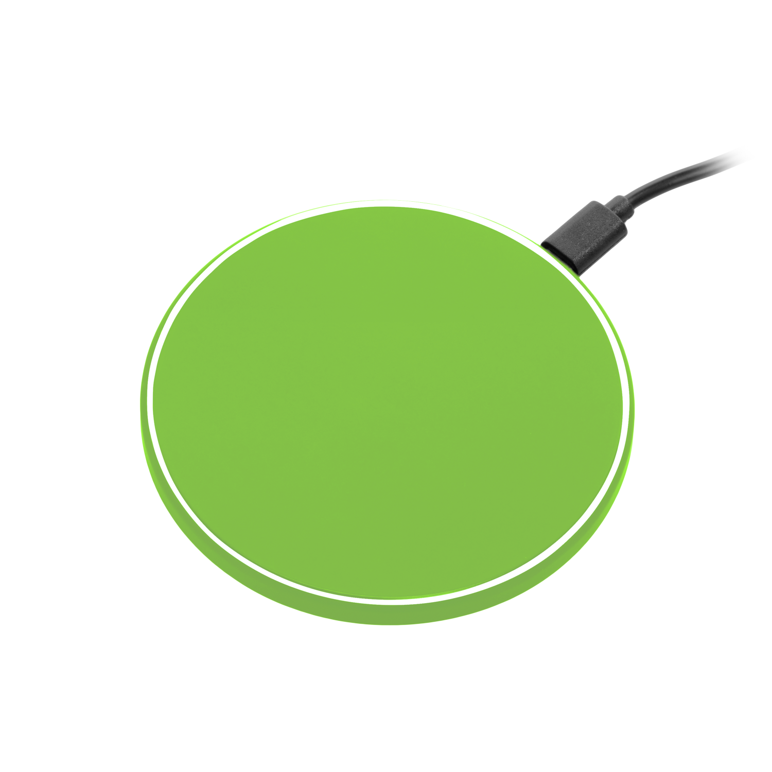 Беспроводное зарядное устройство с подсветкой 15W Auris, салатовое-0