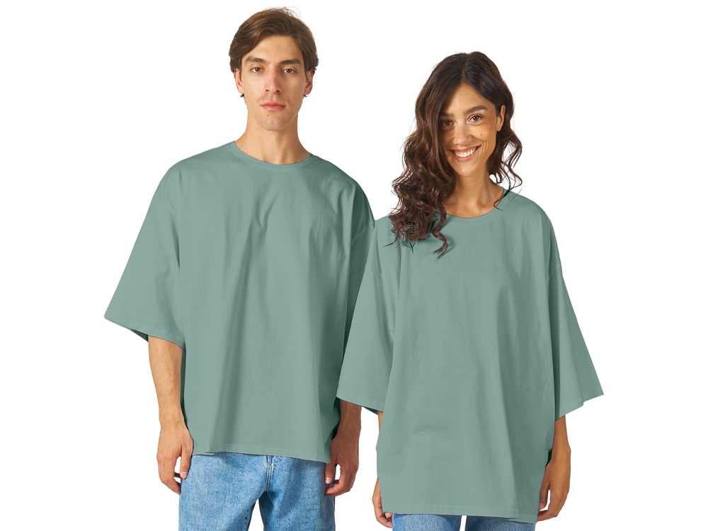 Футболка Berlin к/р оверсайз, 100% хлопок, 180гр, пыльно-бирюзовый-0