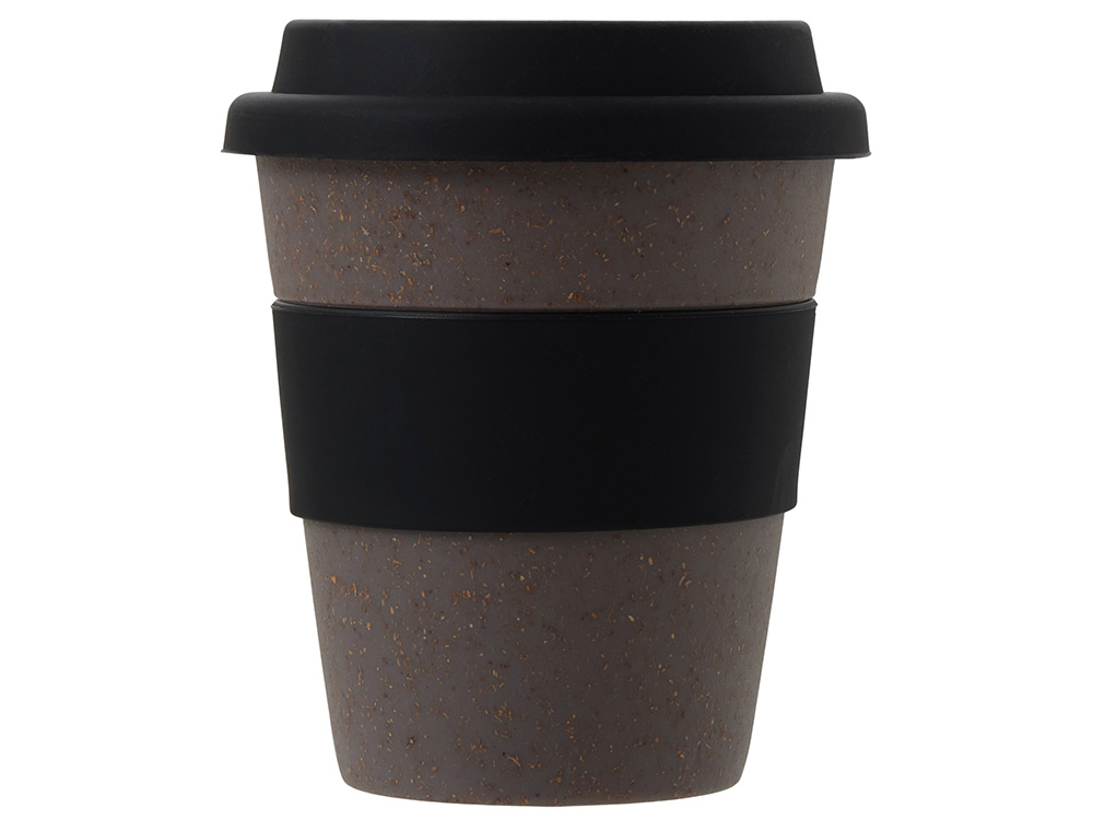 Стакан с силиконовой крышкой Cafe, черный-4