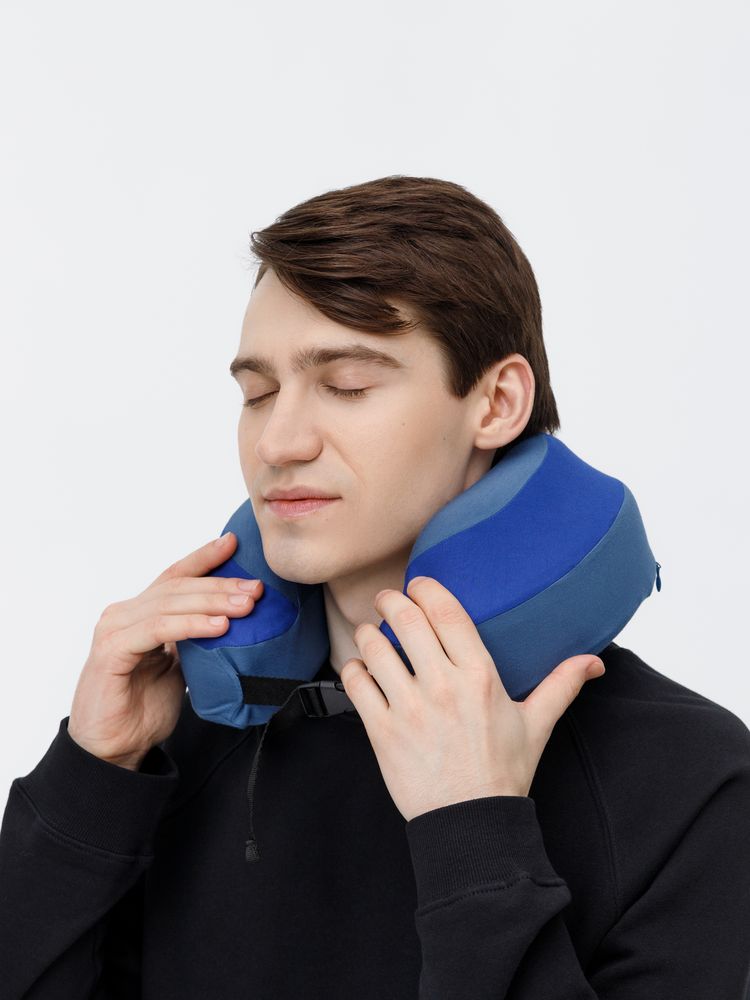 Дорожная подушка Piligrim, синяя-6