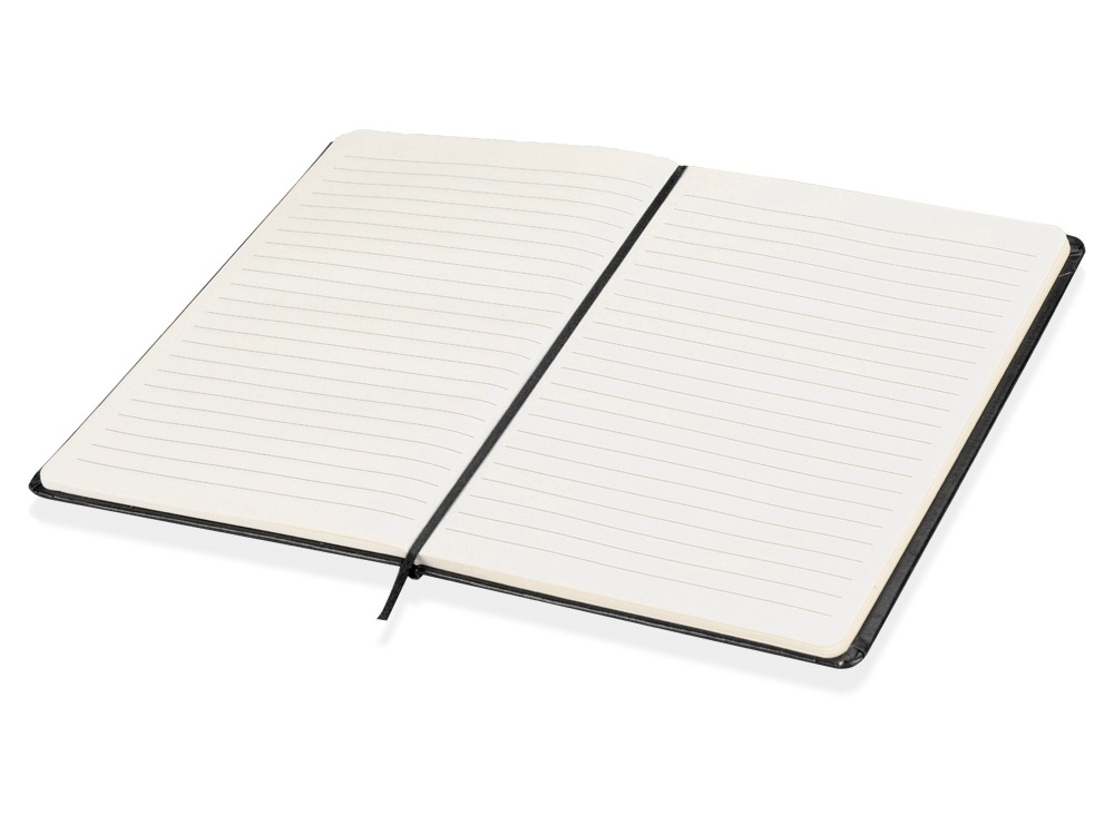 Блокнот в линейку формата А5, черный-1