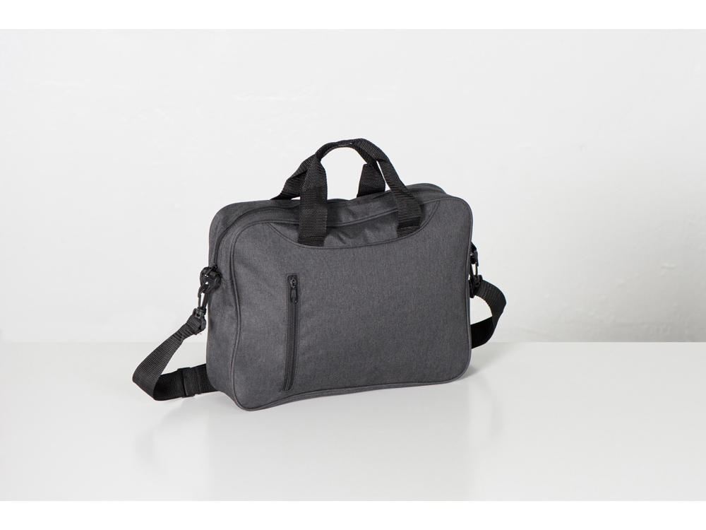 Сумка для ноутбука Wing с вертикальным наружным карманом, серый-10