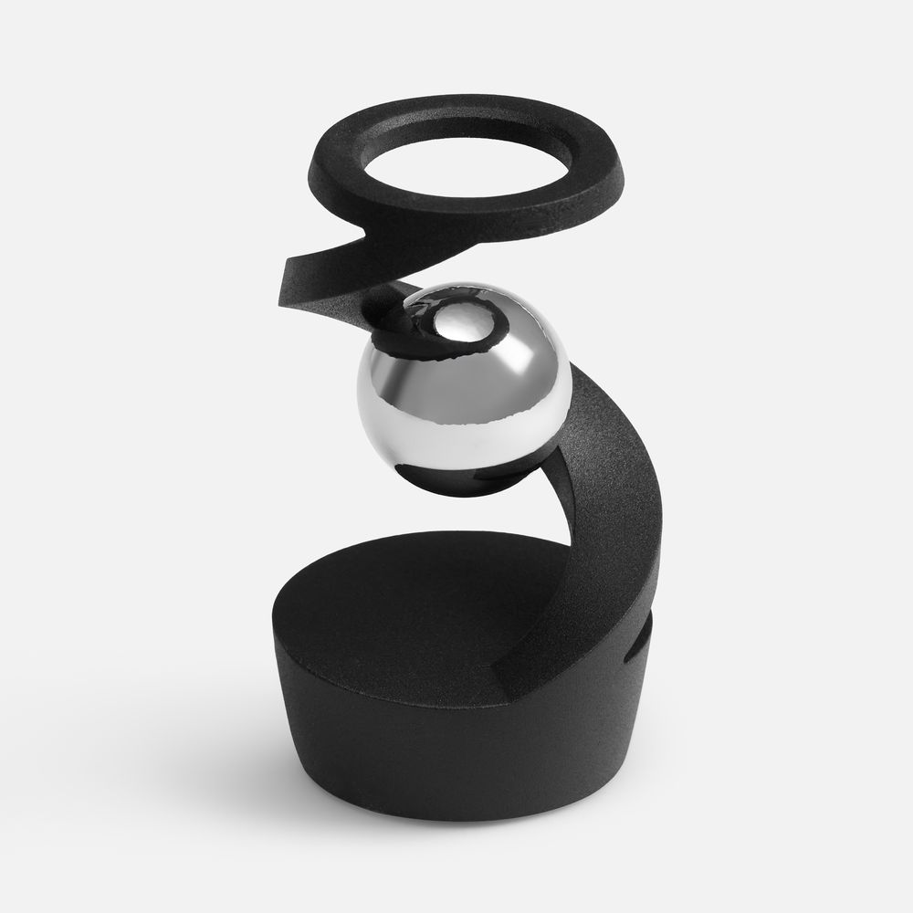 Настольный антистресс Mindflow, черный с серебристым-1