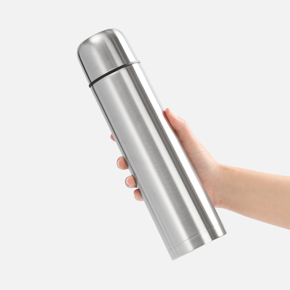 Термос Plain 1000, ver.2, серебристый-3