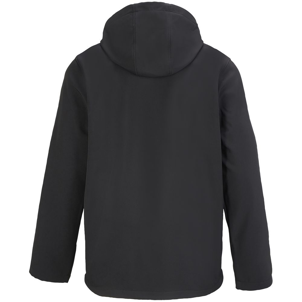 Куртка софтшелл с капюшоном мужская Race Men, черная-2