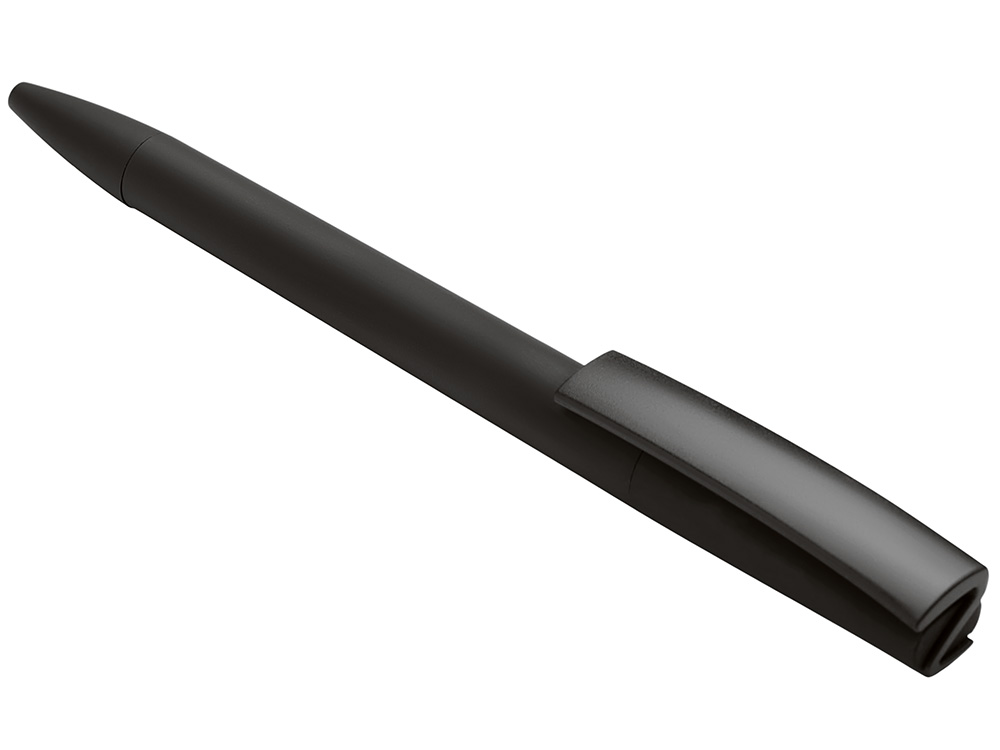 Ручка пластиковая soft-touch шариковая Zorro, черный-4