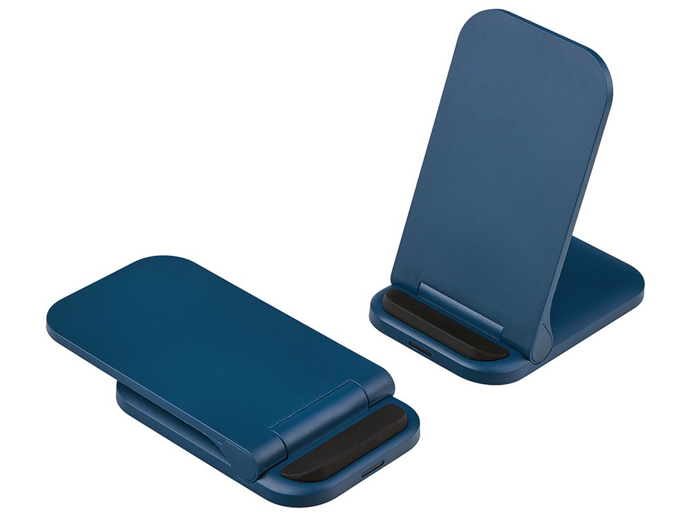 Беспроводное зарядное устройство Foldy, 15 Вт, темно-синий-1