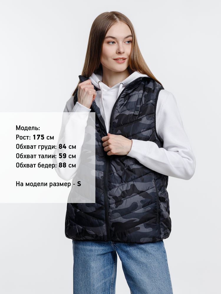 Жилет с подогревом Thermalli Valmorel, серый камуфляж-8