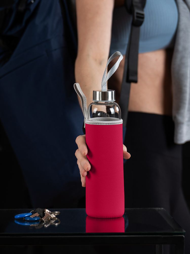 Бутылка для воды Sleeve Ace, красная-4