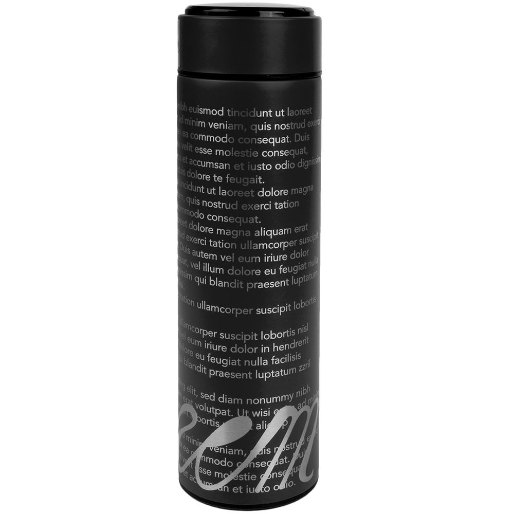 Смарт-бутылка с заменяемой батарейкой Long Therm, черная-6