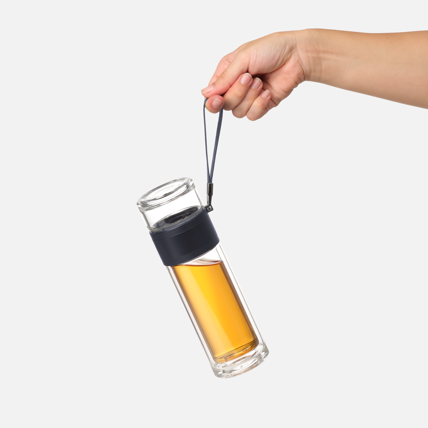 Бутылка стеклянная с двойными стенками Терсо (Terso), синяя-8