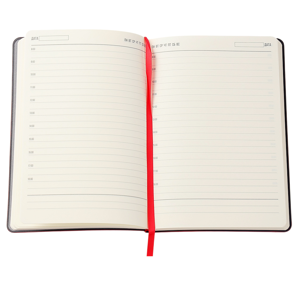 Ежедневник A5 недатированный Stefano в мягком переплёте, Красный-3