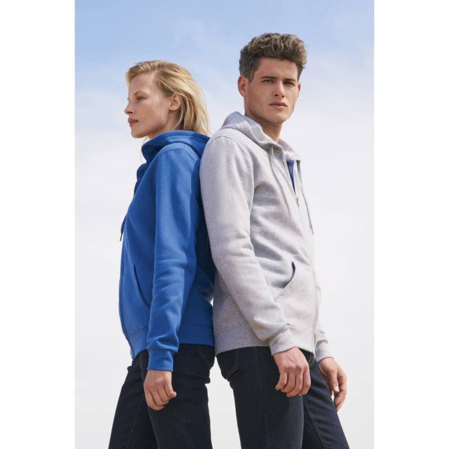 Толстовка худи унисекс на молнии STONE 260, темно-серый-3