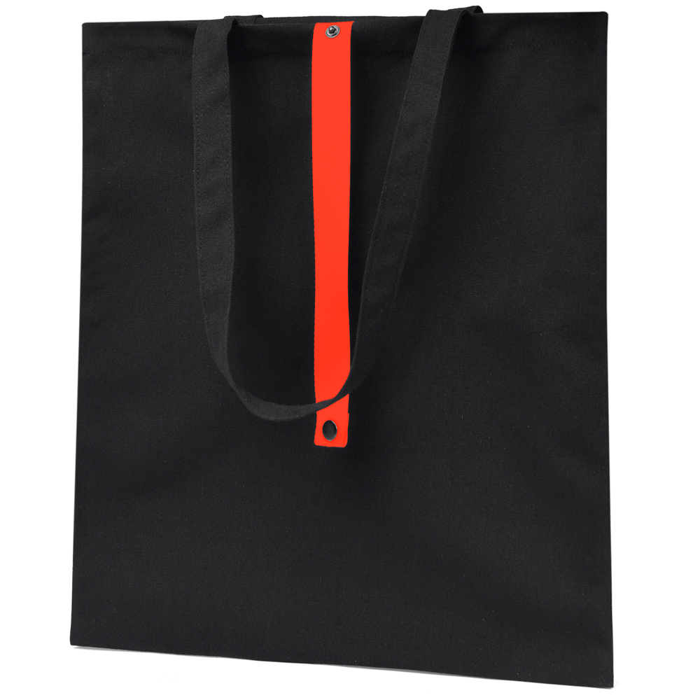 Сумка для покупок Rock’n’ROLL 260 г/м², Чёрный/красный-1