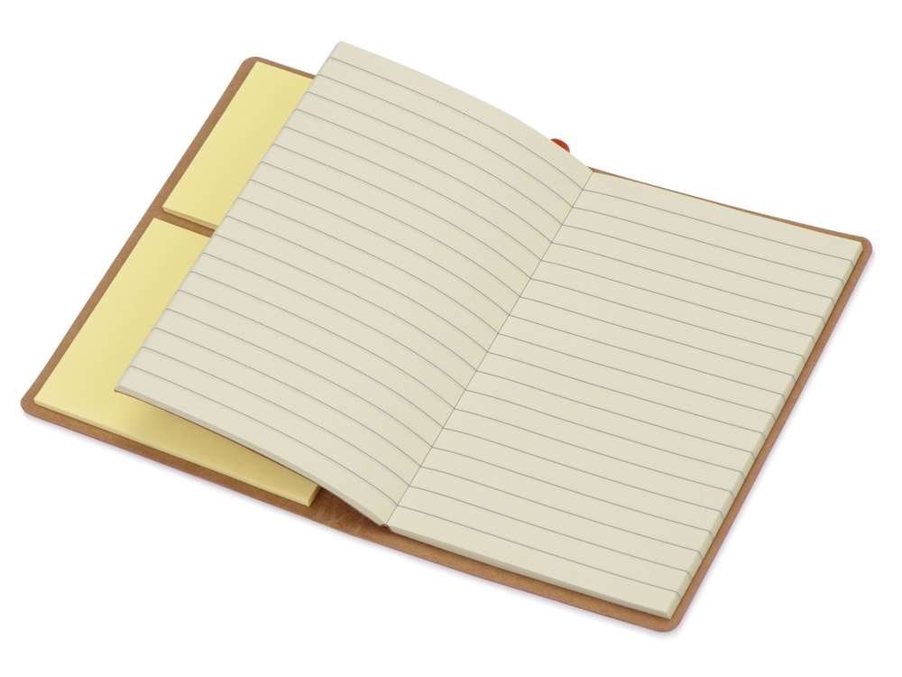 Блокнот А6 Write and stick с ручкой и набором стикеров, красный-2