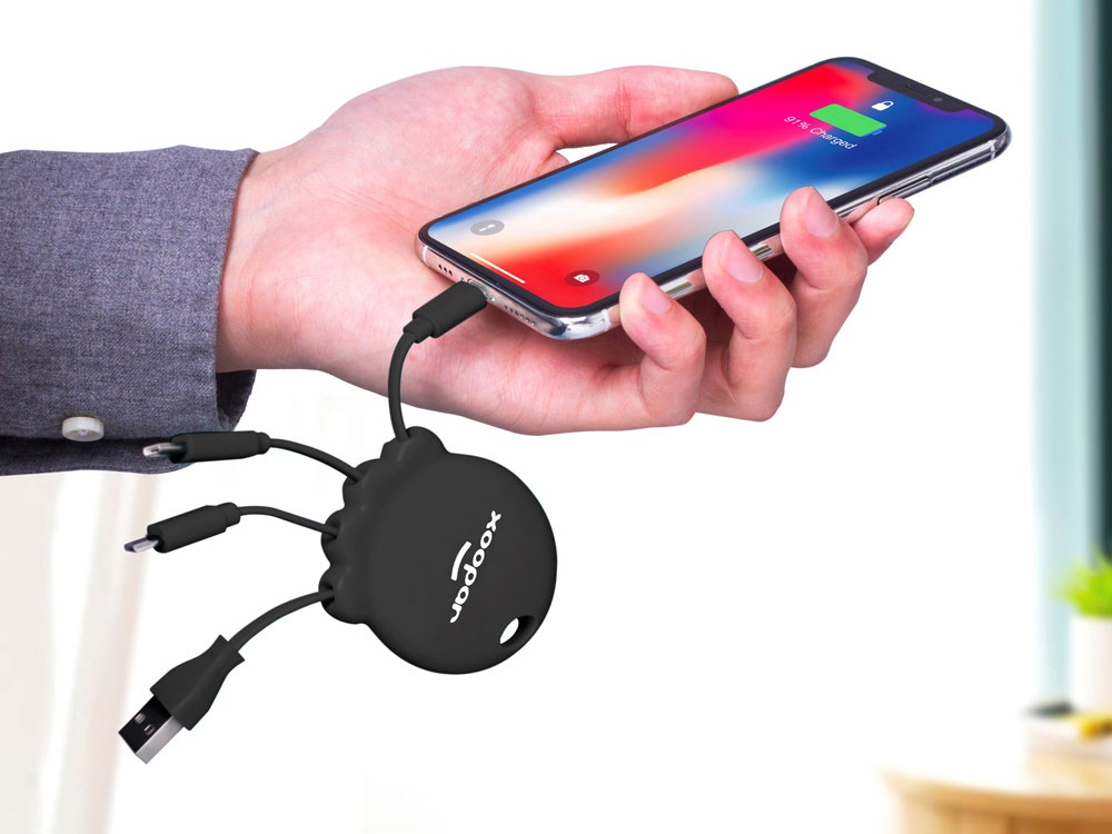 Портативное зарядное устройство Octopus Booster, 1000 mAh, черный-4