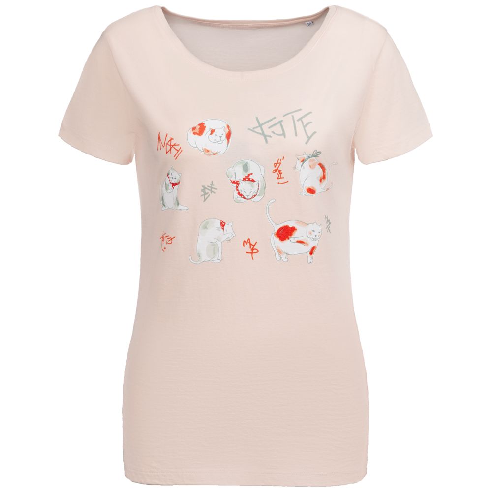 Футболка женская «Котэ», розовая-0