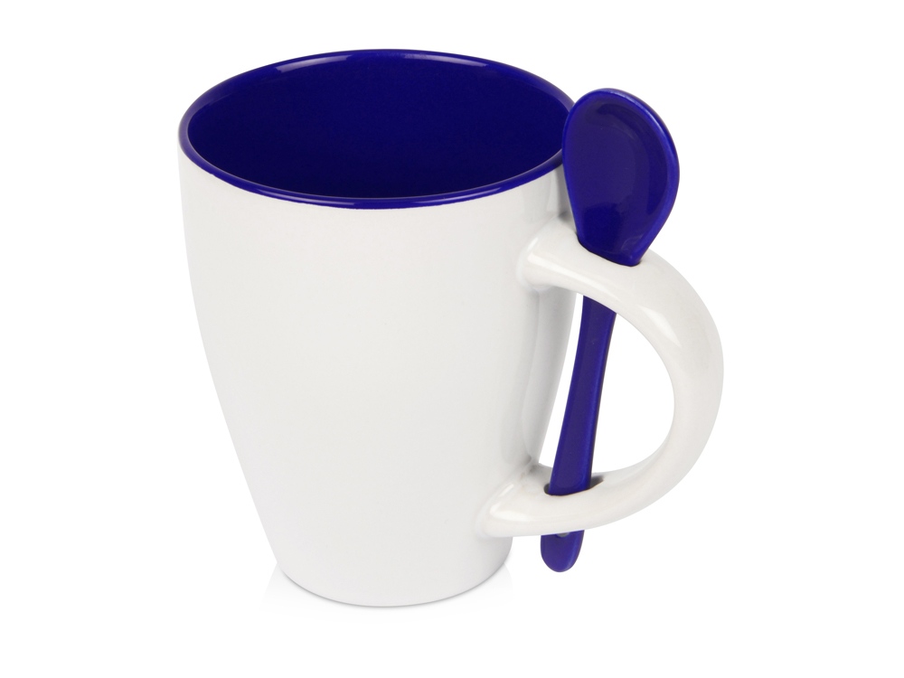 Кружка Авеленго с ложкой, синий-0