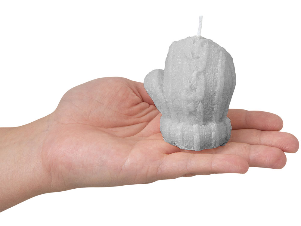 Свеча Рукавичка, серый-4