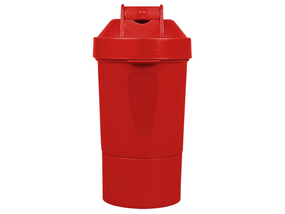 Шейкер для спортивного питания Level Up, красный-5