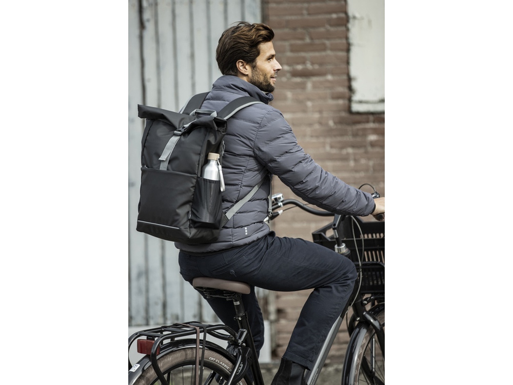 Aqua 15 GRS водонепроницаемая велосумка из переработанных материалов, 20 л - Черный-6