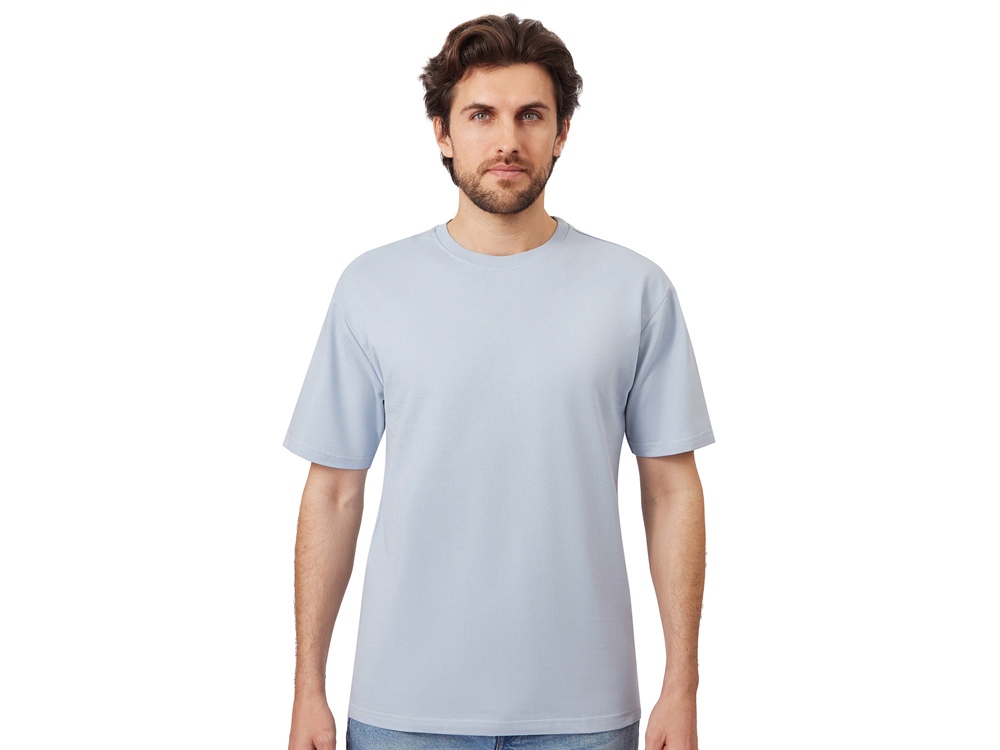 Футболка из френч терри Warsaw унисекс 220гр, небесно-голубой-1