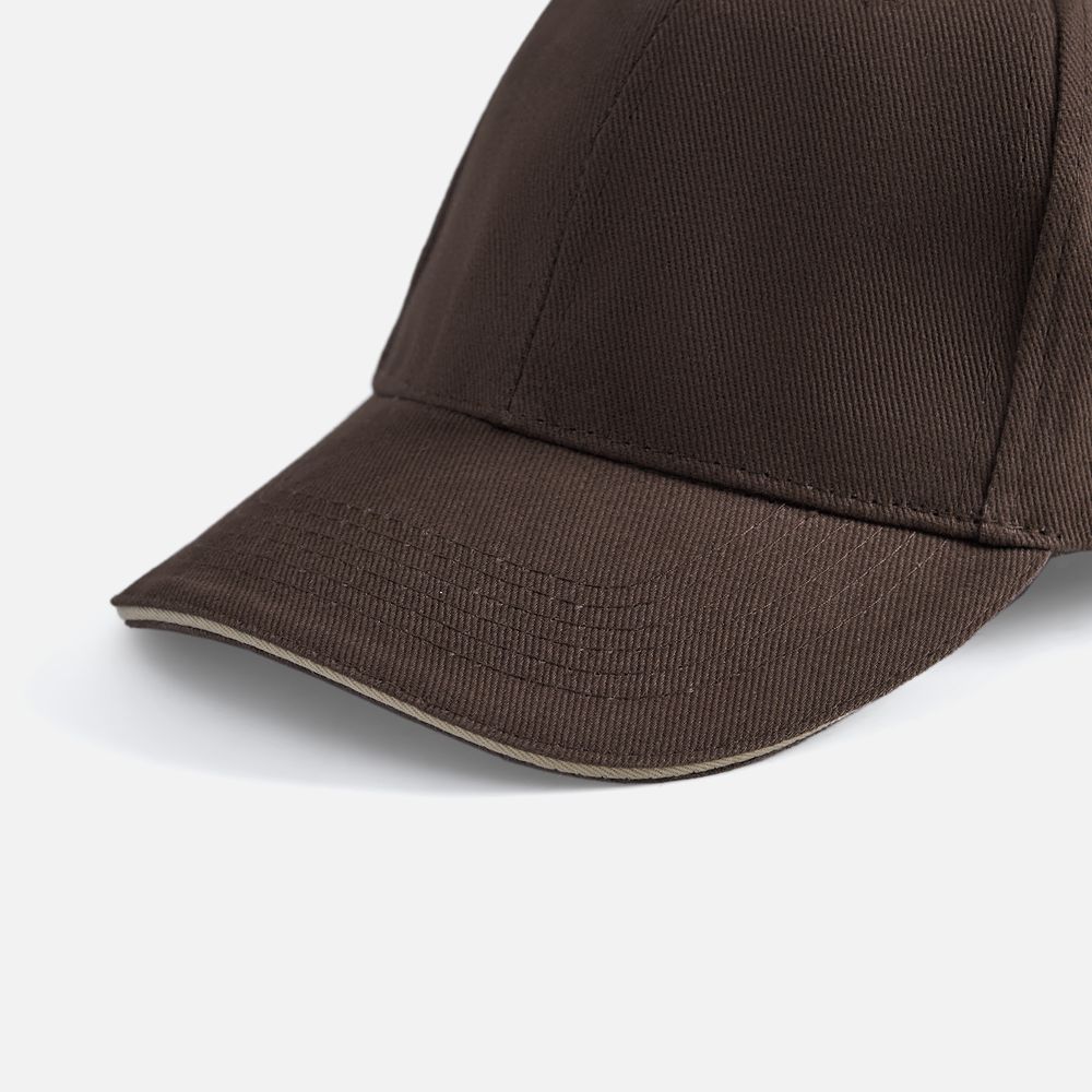 Бейсболка Buffalo, коричневая с бежевым-1