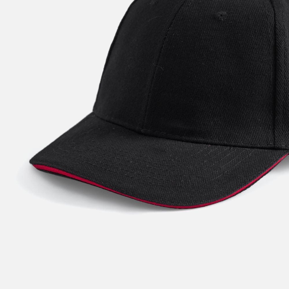 Бейсболка Buffalo, черная с красным-2