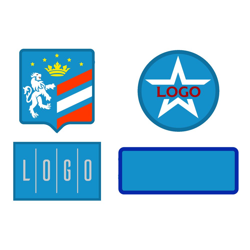 Шеврон из габардина Gabo M, голубой-0