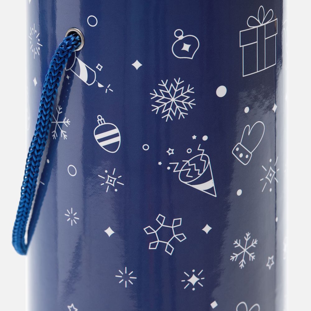 Тубус для бутылки Snowlace, синий-4