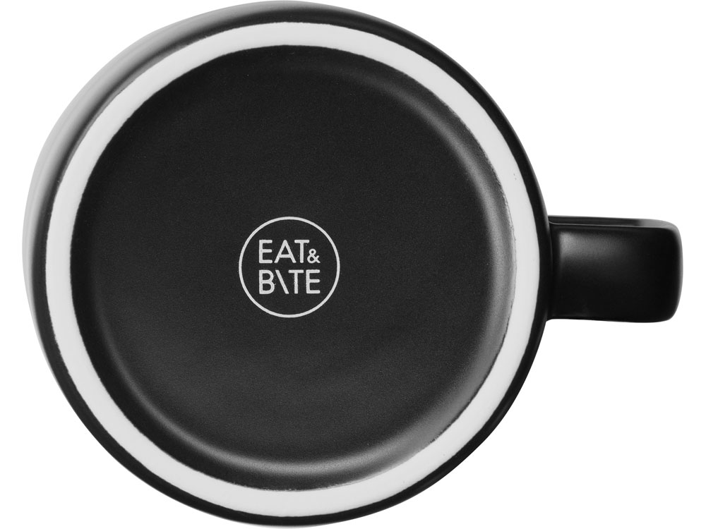 Чайная пара Brighton : блюдце овальное, чашка, коробка, черный-3