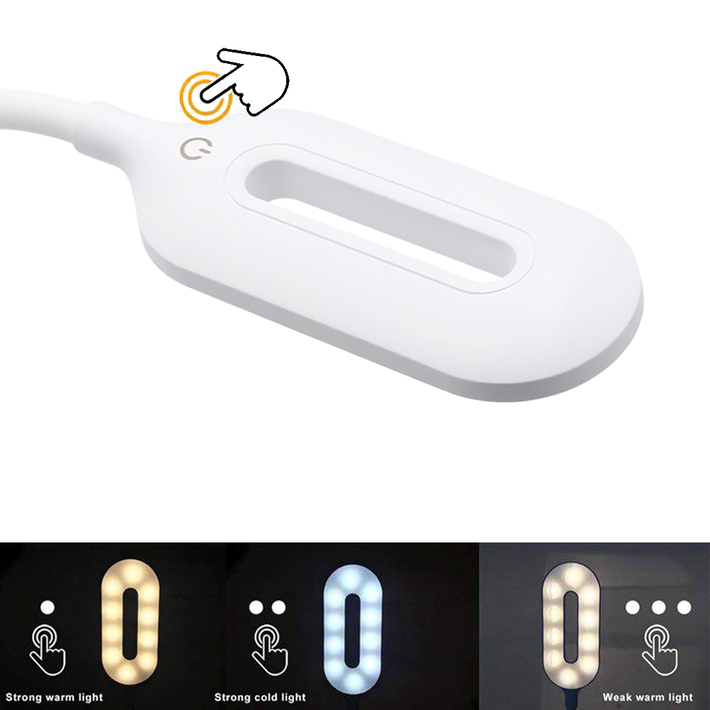 Настольная лампа с беспроводной зарядкой Duos, Белый-4